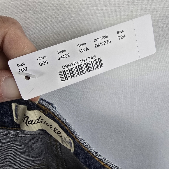 Madewell 10" High-Rise Skinny Jeans: Drop Step-Hem Edition Size 24 Tall NWT - Picture 12 of 16